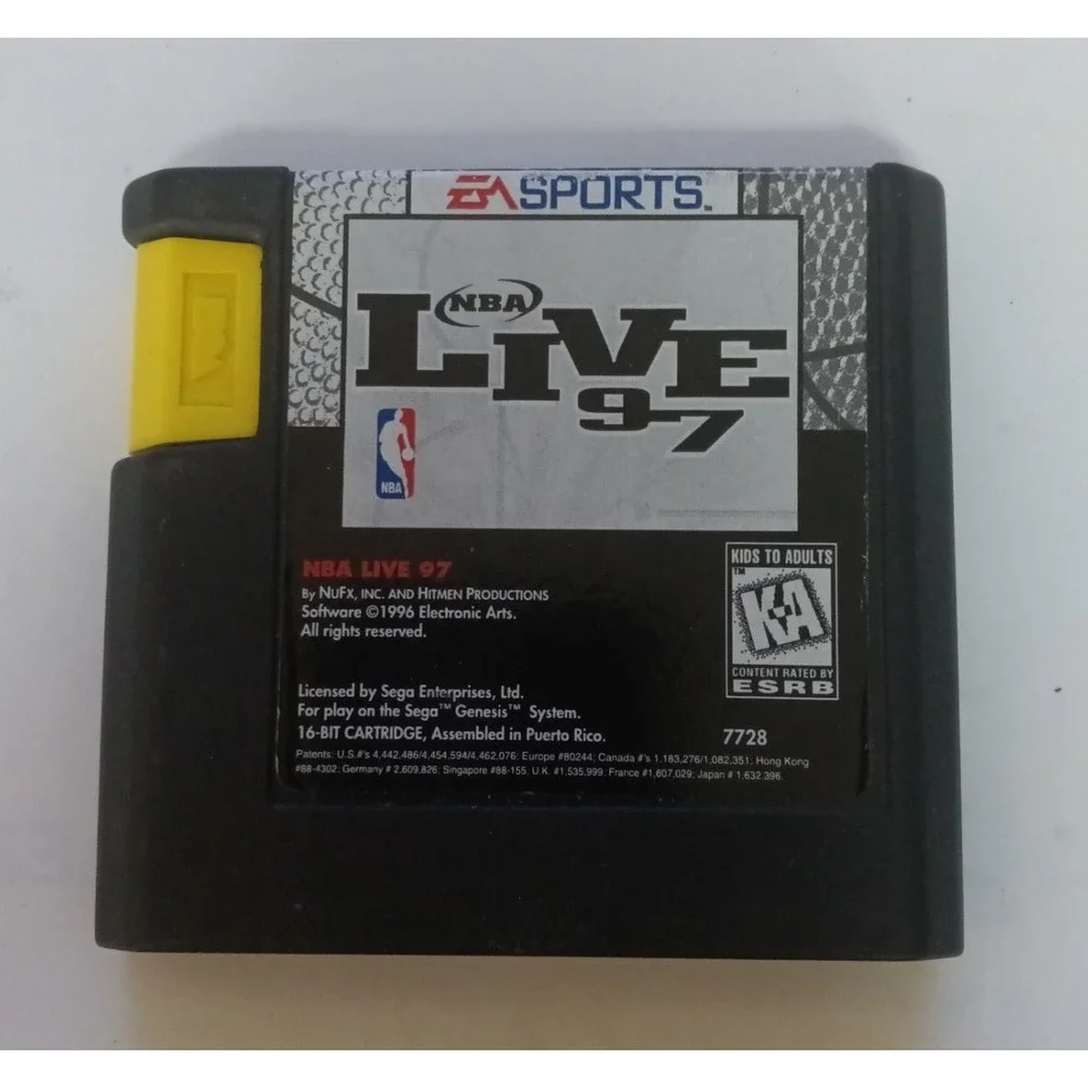 NBA Live 97 (Sega Genesis, 1996) Game Cartridge Only - Tested